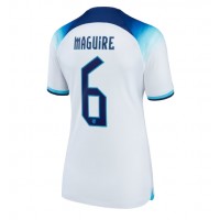 Camisa de Futebol Inglaterra Harry Maguire #6 Equipamento Principal Mulheres Mundo 2022 Manga Curta